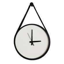  Relogio Adnet Preto Alça Preta Mostrador Branco 40 cm  