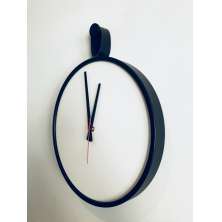  Relogio Short Strip Preto Alça Preta Mostrador Branco  40 cm  