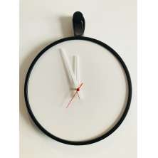  Relogio Short Strip Preto Alça Preta Mostrador Branco Perfurado 40 cm  