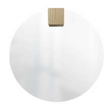 Espelho Decorativo Aplique Quadrado Pinus 50cm Redondo 