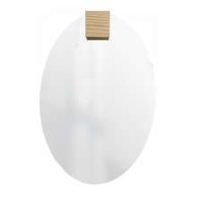 Espelho Decorativo Aplique Quadrado Pinus 60x40cm Oval 