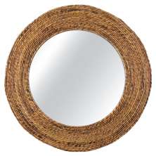 Espelho Decorativo Corda Bananeira 70cm Redondo 