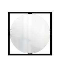 Espelho Decorativo Float Preto 53cm Redondo 