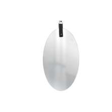 Espelho Decorativo Life Alça Preta Oval 60X40 Cm