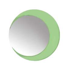 Espelho Decorativo Lua Crescente Verde 50 cm Redondo 
