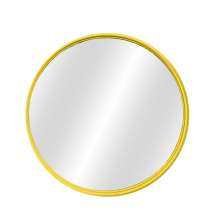 Espelho Decorativo Lua Nova Interno Amarelo 50 cm Redondo 