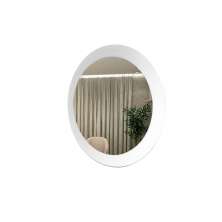 Espelho Decorativo Paella Branco  60 cm Redondo 