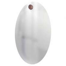 Espelho Decorativo Pen Oval Pendurador Marrom 60x40 cm  