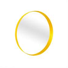 Espelho Decorativo Round Interno Amarelo 30 cm Redondo 