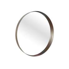 Espelho Decorativo Round Interno Marrom 40 cm Redondo 