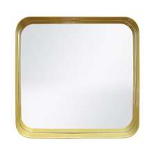 Espelho Decorativo Urban Dourado 50x50cm Quadrado Cantos 