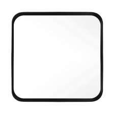 Espelho Decorativo Urban Preto 50x50cm Quadrado Cantos 