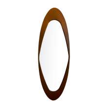 Espelho Emoldurado Antique Freijó 134x47cm Oval 