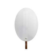 Espelho Funcional Hook Branco Alça Caramelo 60x40 Cm Oval