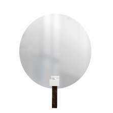 Espelho Funcional Hook Branco Alça Rajada 50 cm Redondo 