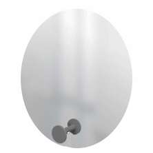 Espelho Funcional Hook Cinza 50 cm Redondo 
