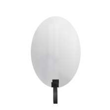 Espelho Funcional Hook Preto Retangular Com Corino Preto  60x40 cm Oval 