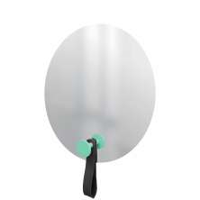 Espelho Funcional Hook Verde Alça Preta 50 Cm Redondo
