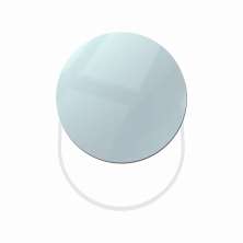 Espelho Funcional Pratic Circle Branco 65x55cm Redondo 