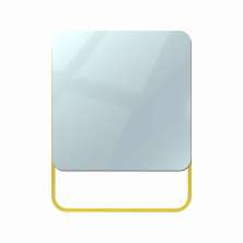 Espelho Funcional Pratic Square Dourado 50x50cm Quadrado 