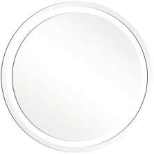 Espelho Multiuso Lapidado Pendurador Jateado Led Branco 50cm Redondo 
