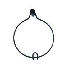 Pendurador Gancho Multiuso Wire Minimals Cirle Preto 15x13 cm Redondo 
