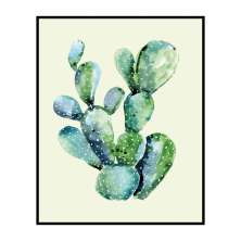 Quadro Decorativo Barcelona Cacto Pereskia 20x25 cm  