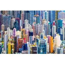 Quadro Decorativo Barcelona Colorful City 60x90cm 