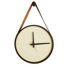 Relógio Adnet Marrom Alça Caramelo Mostrador Branco 40 Cm