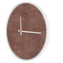 Relógio Decorativo Round Branco Mostrador Aço Corten Ponteiro Branco  40 Cm Diâmetro