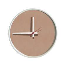 Relógio Decorativo Round Branco Mostrador Camurça Ponteiro Branco  50 Cm Diâmetro