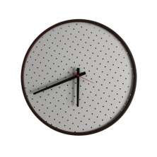 Relógio Round Marrom Mostrador Branco Perfurado 50 cm 