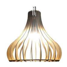 Lustre Luminária Pendente de Madeira MDF Mod. Catedral