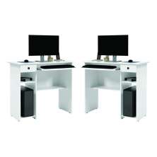 Conjunto Mesa de Computador Afrodite Branco