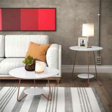 Conjunto de Mesa Centro e Lateral Back Branco