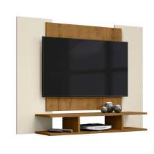 Estante Painel EJ Moderno TV 22 32 40 42 47 48 Polegadas Sala Quarto Pequeno – Off White/Freijó – RPM