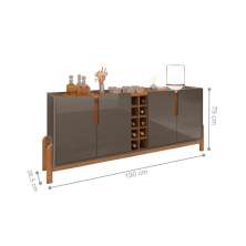 Mesa de Cabeceira Alana Off White Freijo