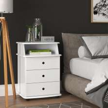 Mesa de Cabeceira Kansas Branco