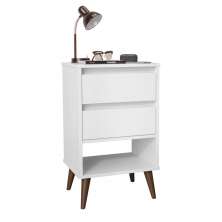 Mesa de Cabeceira Retrô Melu Branco