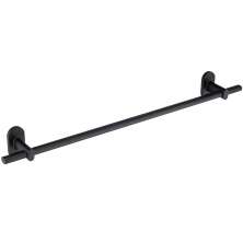 Suporte Toalha Banheiro Toalheiro De Parede 59cm Oval Preto