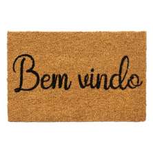 Capacho Fibra de Coco Sergipe 01 Bege-Preto 0,30X0,45M