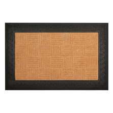 Capacho de Borracha Felix 21 Preto-Bege 0,40X0,60M