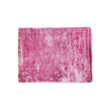 Tapete Quarto Sala Retangular Peludo Felpudo Rosa 50X1M