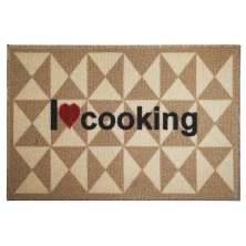 Tapete para Cozinha Clean 9 Bege-Cinza 0,40X0,60M - Edantex