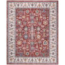 Tapete para Sala Coliseo 04 Vermelho e Cinza 2,50X3,10M