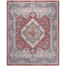 Tapete para Sala Coliseo 05 Cinza e Vermelho 2,50X3,10M