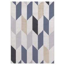 Tapete para Sala Nilo 02 Azul e Bege 2,50X3,00M - Edantex