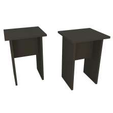 Conjunto com 2 Bancos Barry Preto