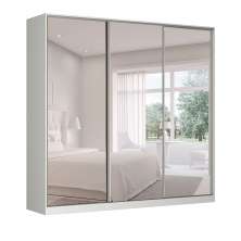 Guarda-Roupa Casal com Espelho Tunas II 3 Portas 3 Gavetas Branco