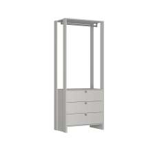 Guarda-Roupa Closet Modulado Yes 3 Gavetas Branco